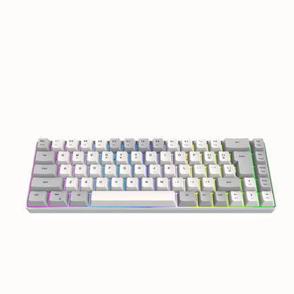 K701 Key Line Separation 68 Keys Wired 60 Percent Mini Keyboard Dual Color RGB Luminous Computer Gaming Keyboard