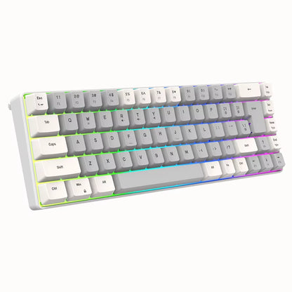 K701 Key Line Separation 68 Keys Wired 60 Percent Mini Keyboard Dual Color RGB Luminous Computer Gaming Keyboard